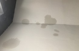 屋頂上門有幾處漏水印，房頂是鋪瓦的頂。找?guī)煾瞪祥T看一下。