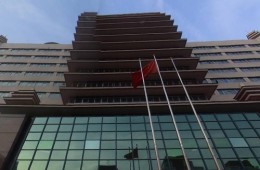 煙草專賣局廣安門辦公樓外墻玻璃漏水維修